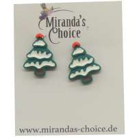 Weihnachts-Ohrstecker mit Weihnachtsbaum